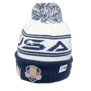 New Era USA Ryder Cup 2025 Knit Beanie with Pom and Pin